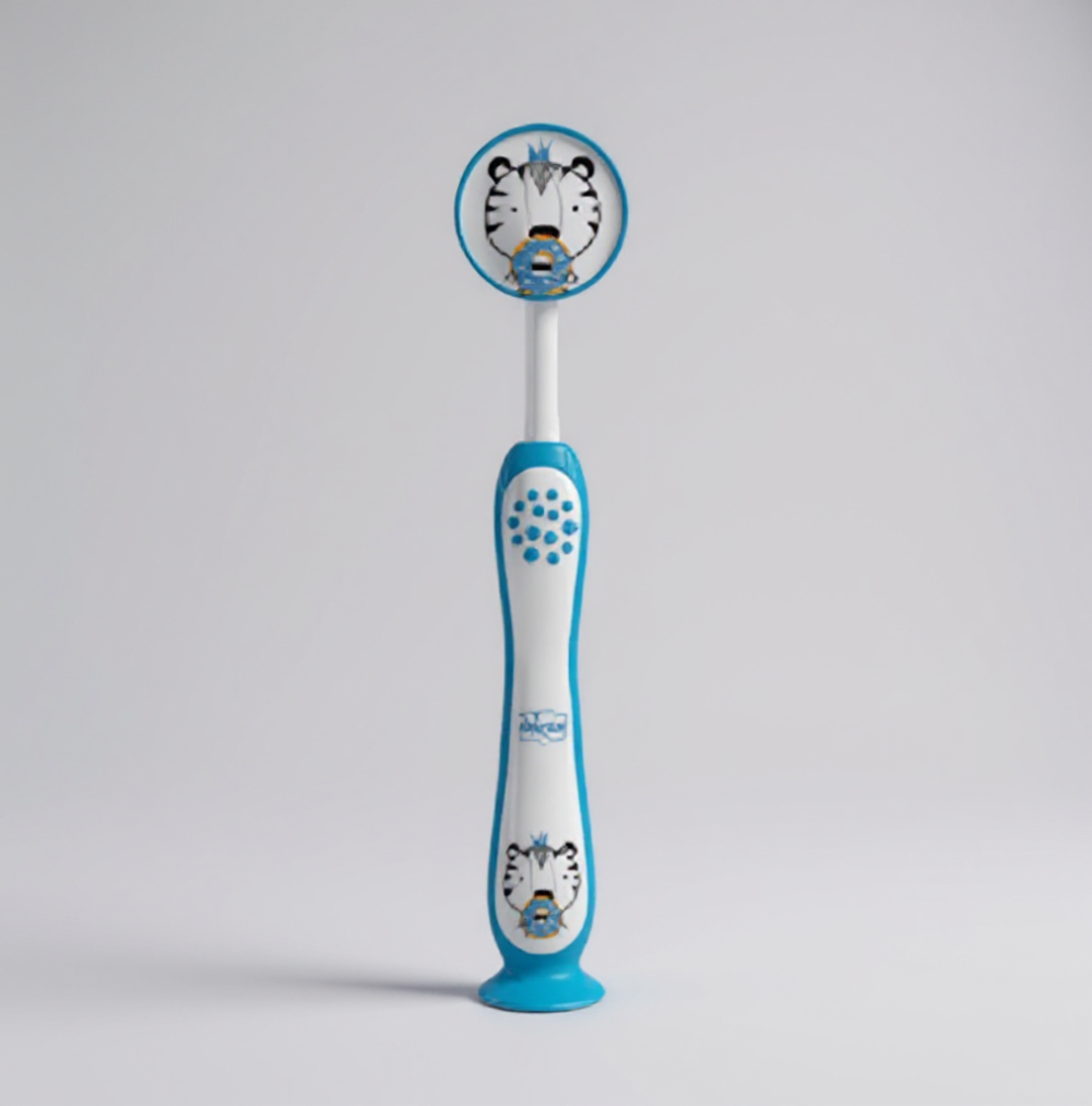 Chicco Escova Dentes de Leite Tigre Azul 3-6A