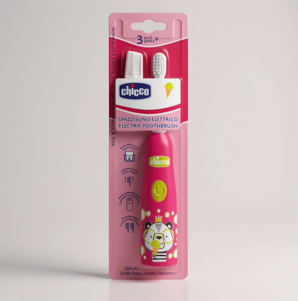 Chicco Escova Elétrica Panda Rosa 3A+