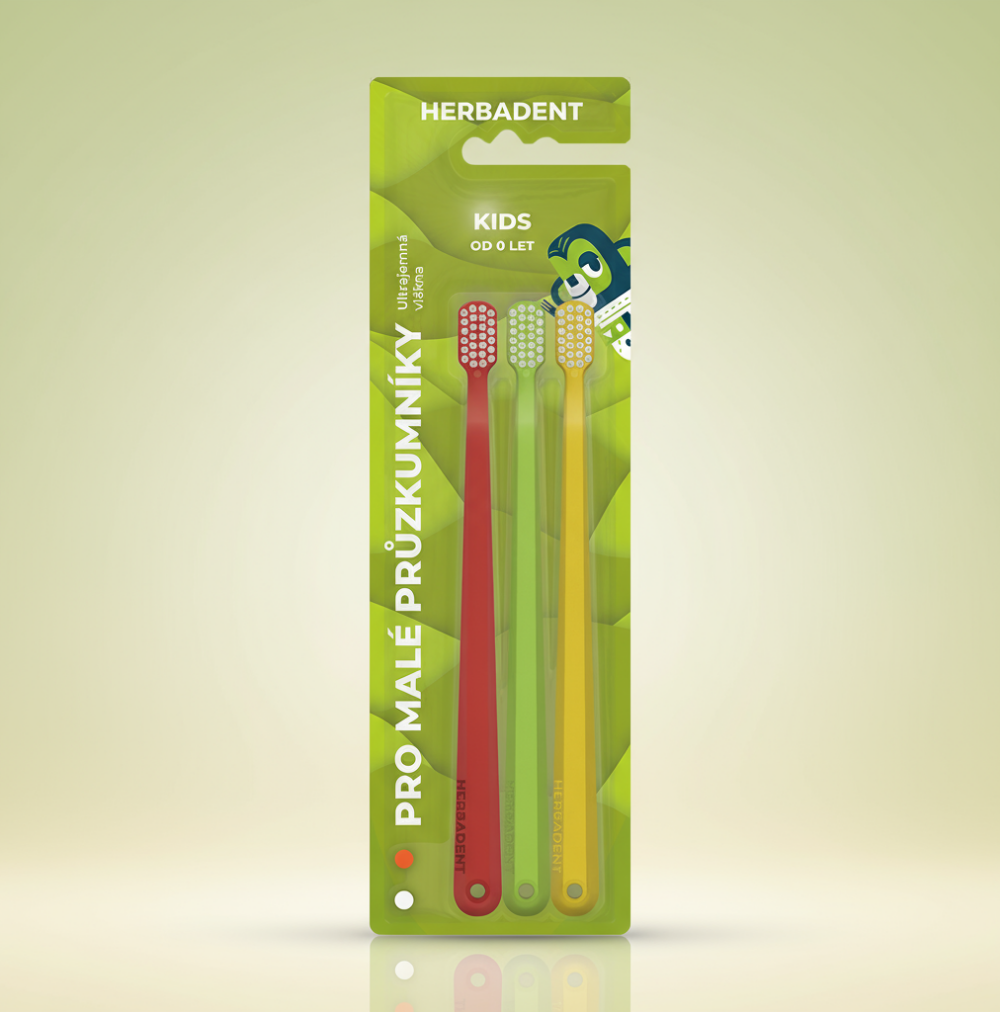 Herbadent Kids Escovas 0+ Pack 3 unidades