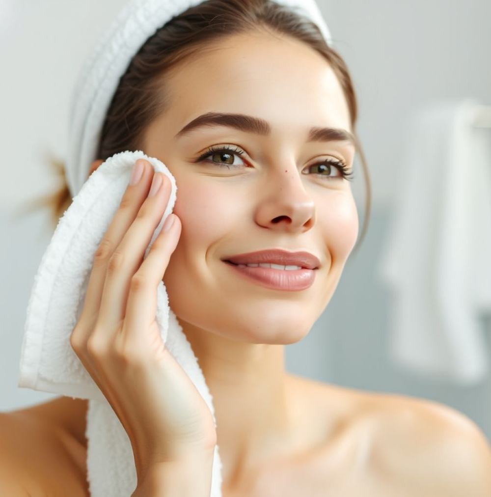 VWAY Toalha de Limpeza Facial Algodão de Bambu Pérola