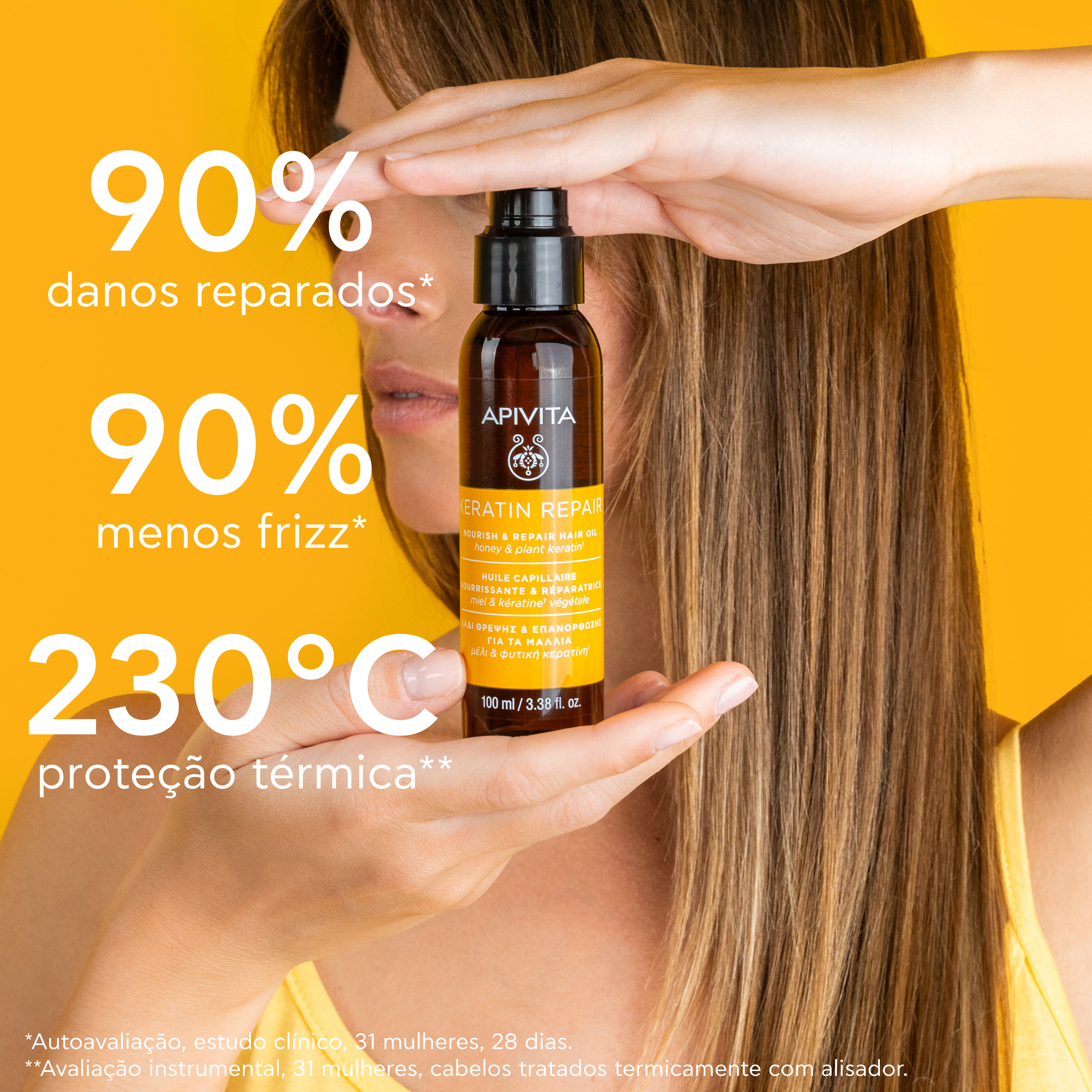Apivita Keratin Repair Óleo Capilar Reparador 100ml