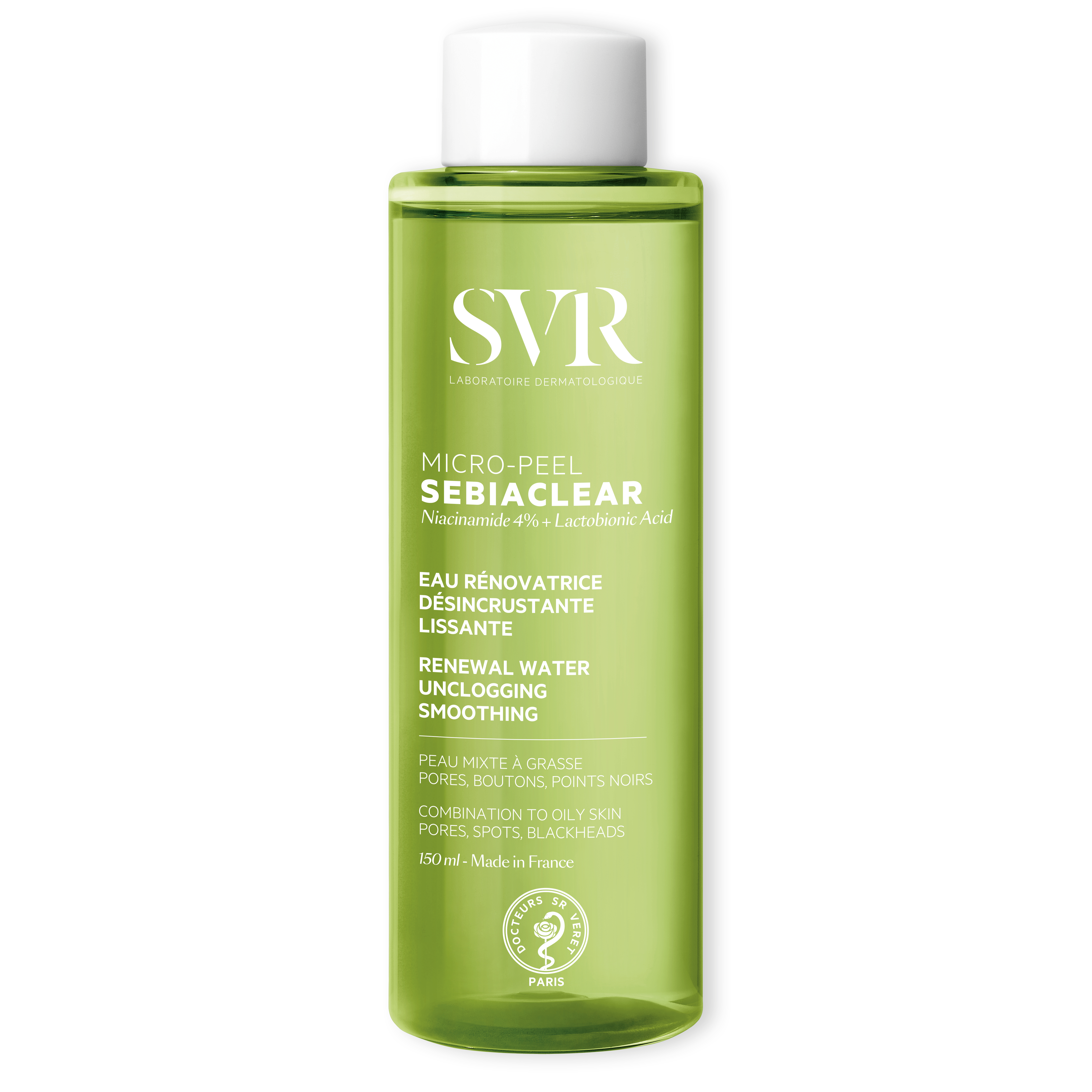 SVR Sebiaclear Micropeel Agua Renovadora e Alisadora Pele Mista e Oleosa 150ml