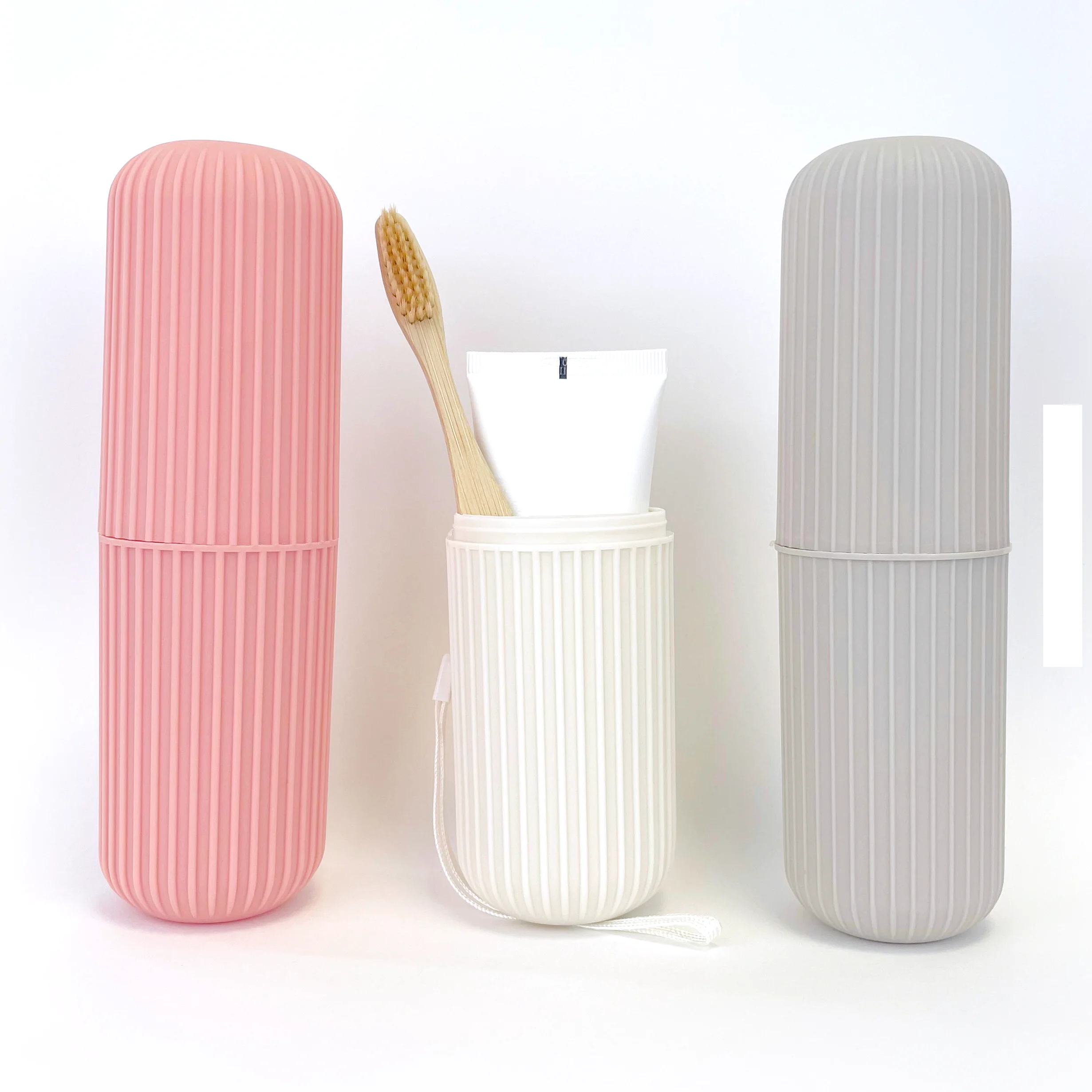 VWAY Estojo de Viagem de Higiene Oral Rosa