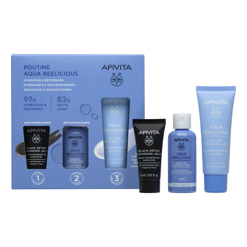Apivita Aqua Beelicious Gel-Creme Kit Routine 40ml+15ml+10ml
