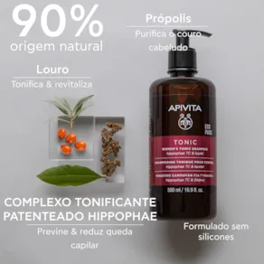 Apivita Tonic Champô Tonificante Mulher 500ml